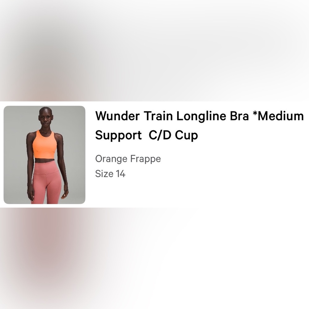 Lululemon Wunder Train Longline Bra – Medium Support C/D Cup - Picture 3 of 11